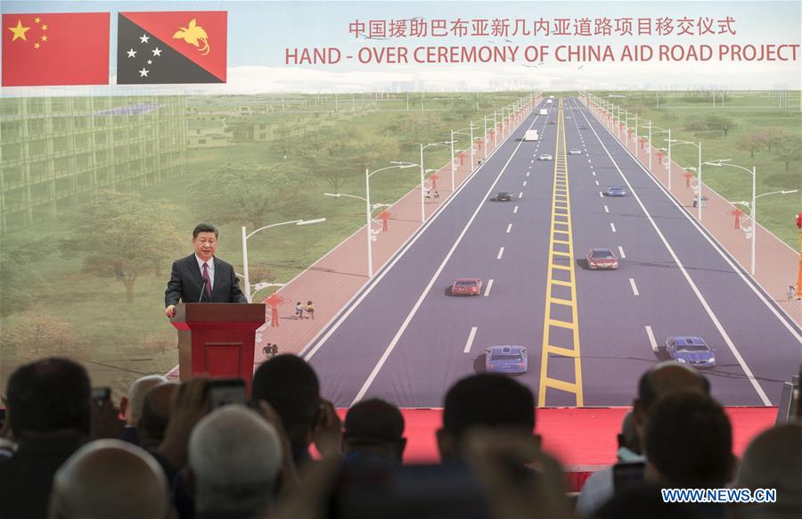 PAPUA NEW GUINEA-CHINA-XI JINPING-INDEPENDENCE BOULEVARD