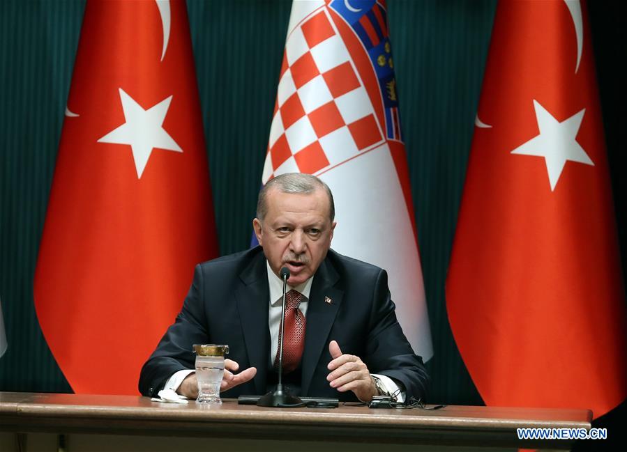 TURKEY-ANKARA-CROATIA-PRESIDENTS-PRESS