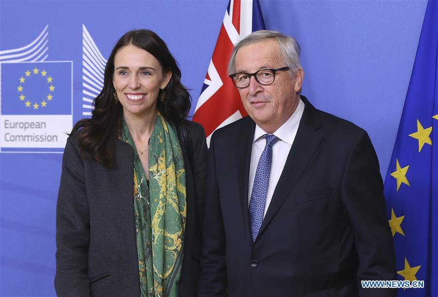 BELGIUM-BRUSSELS-EU-NEW ZEALAND-MEETING