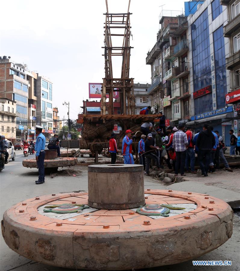 NEPAL-LALITPUR-RATO MACHHENDRANATH CHARIOT FESTIVAL-PREPARATION