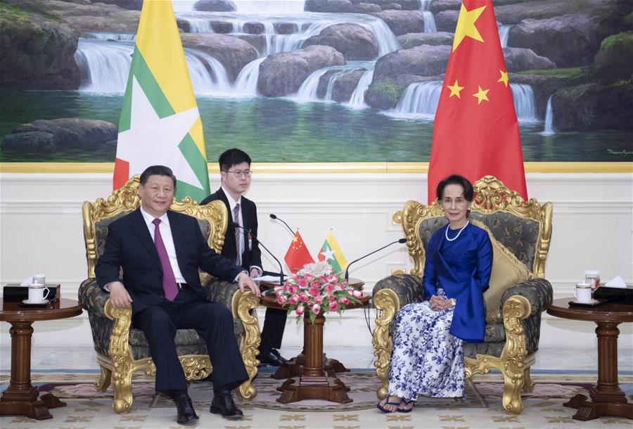 MYANMAR-NAY PYI TAW-CHINA-XI JINPING-STATE COUNSELLOR-MEETING