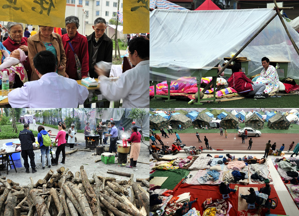 攜手面對暫時的困難—雅安地震部分災民安置點實況