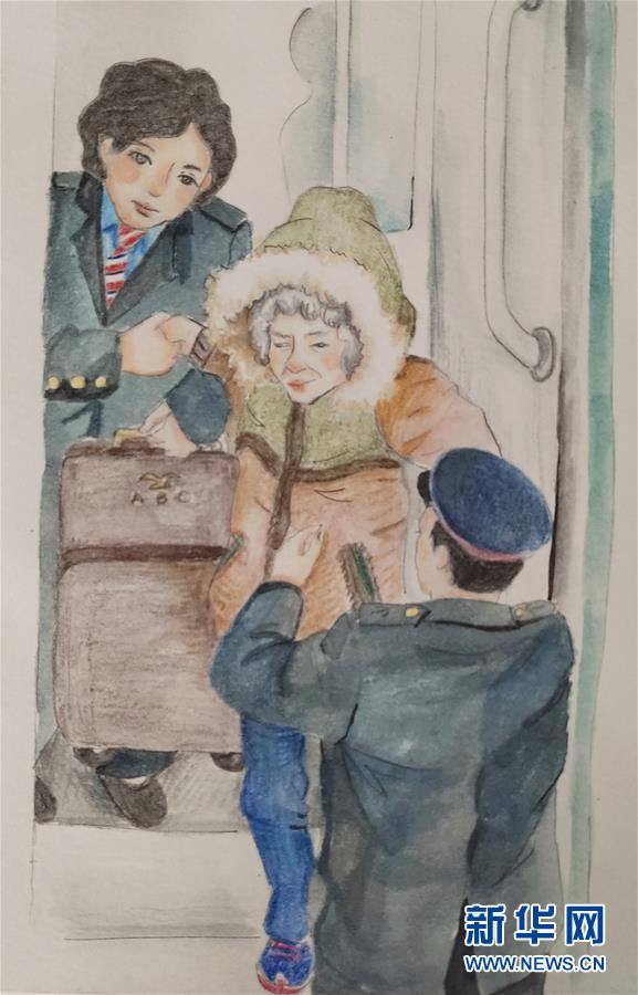 (新春走基層·圖文互動)(1)插畫里的春運故事