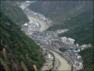 俯瞰寶興地震災區