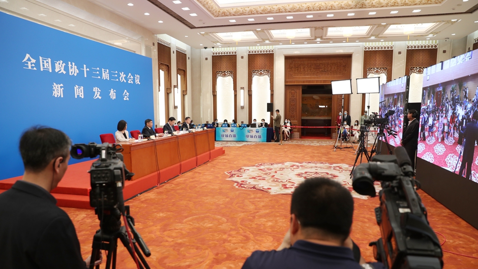 人民大會堂新聞發布廳現場