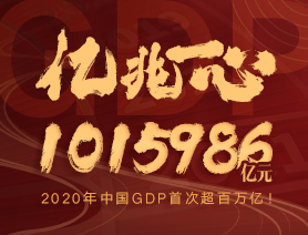 億兆一心！2020年中國GDP首次超百萬億！