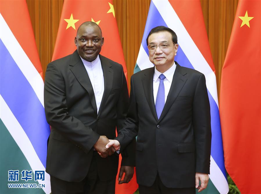 (時政)李克強會見岡比亞總統巴羅