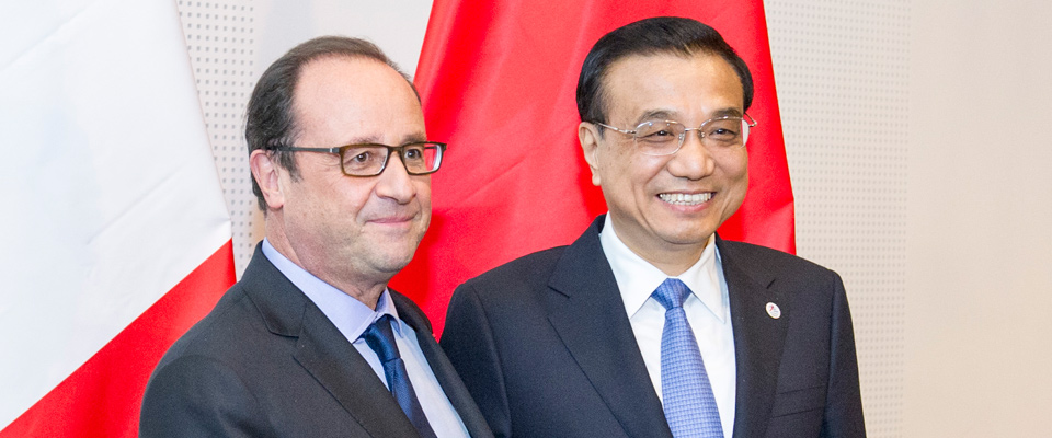 李克強(qiáng)會(huì)見法國總統(tǒng)奧朗德