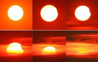 天宇上演“天狗咬日”