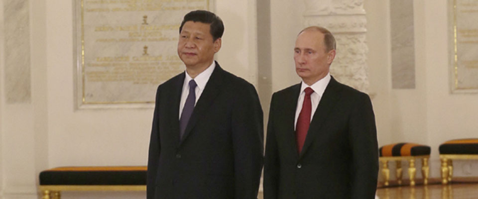 2013年3月，習近平出席普京舉行的歡迎儀式